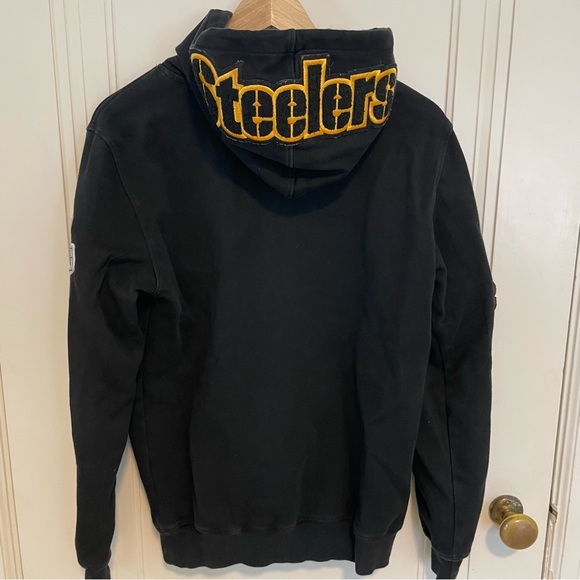Pittsburgh Steelers Pro Standard Black Logo Pullover Cotton Embroidered Hoodie S - Picture 6 of 7